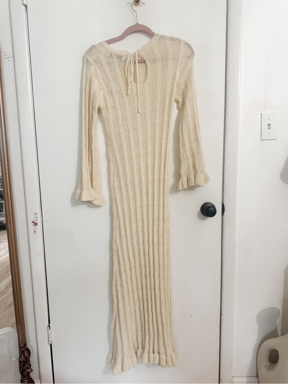 Petal & Pup Cream Knit Colter Long Sleeve Maxi Dress NWT sz Small - Picture 7 of 10